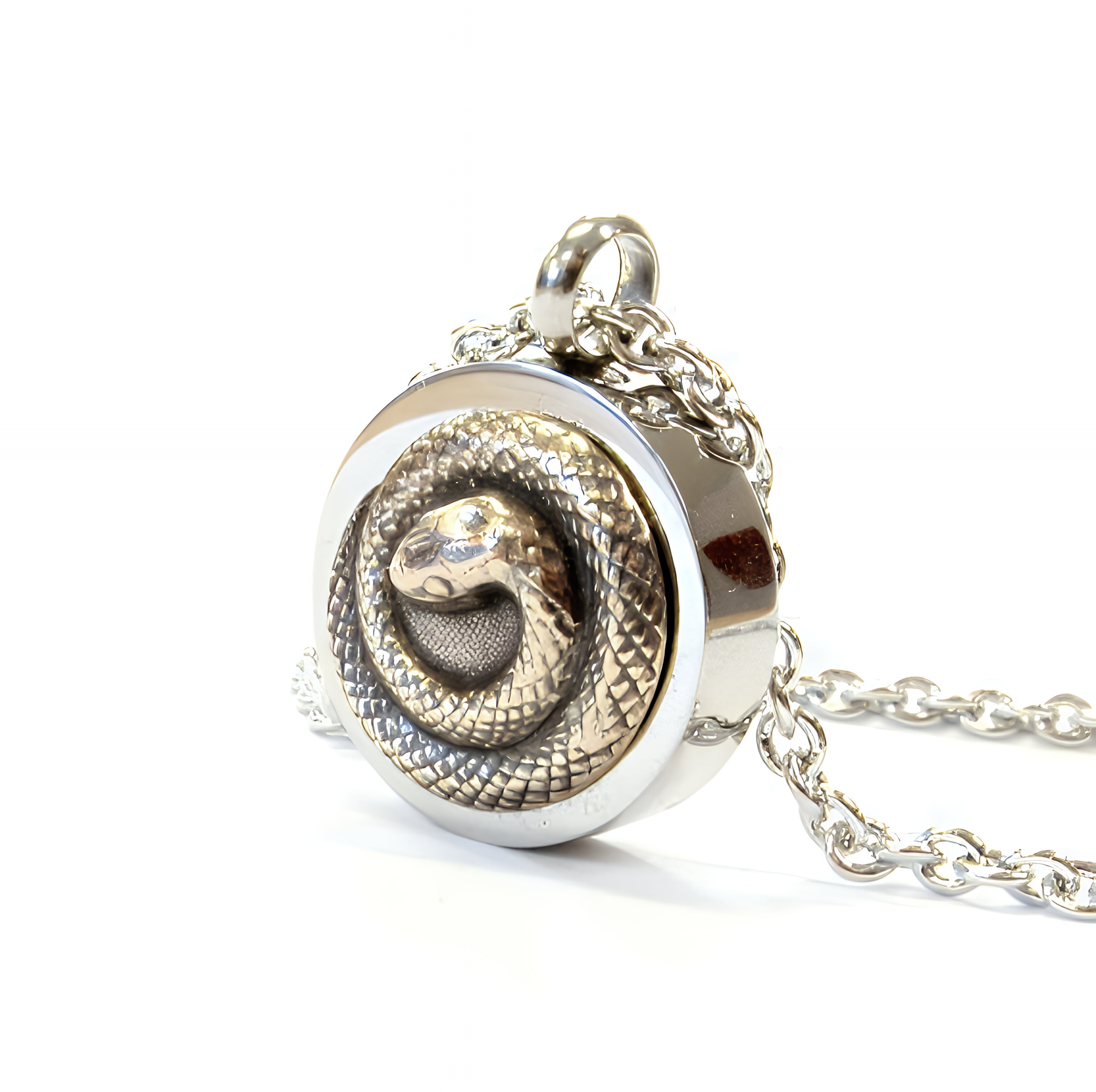 Bronze Snake Urn Necklace - Moon Raven Designs