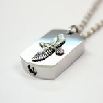 Silver Soaring Raven Cremation Urn - Moon Raven Designs