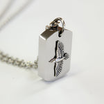 Silver Soaring Raven Cremation Urn - Moon Raven Designs