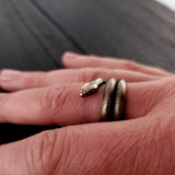 Colubrid Snake Wrap Ring - Moon Raven Designs