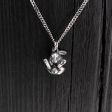 Sterling Silver Rabbit Necklace Easter Bunny Rabbit Pendant