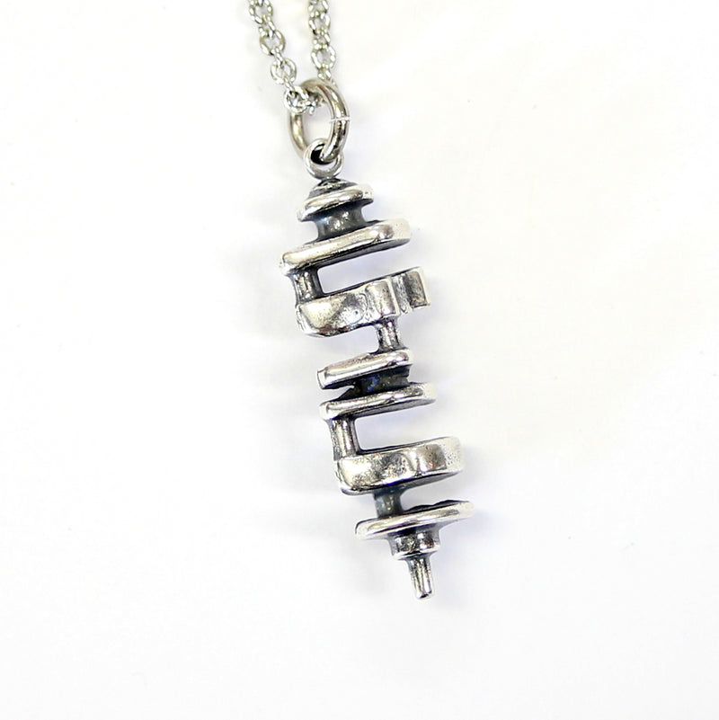 Silver necklace with delicate chain, bold link design