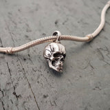 Human Skull Cremation Necklace – Sterling Silver Memorial