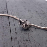 Human Skull Cremation Necklace Charm – Sterling Silver