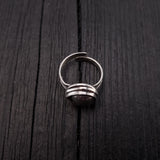 Eye of the Raven Protection Amulet Wrap Ring - Solid Hand Cast 925 Sterling Silver - Polished Oxidised Finish - Sizes 5 to 10 Available