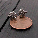 Wolf Stud Earrings Sterling Silver Grey Wolf Pack Post Earrings