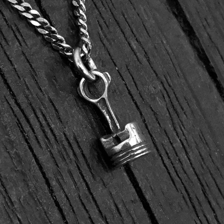 Piston and Rod Pendant Necklace - Moon Raven Designs
