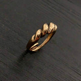 Ancient Viking Twist Ring - Hand Cast Solid Bronze Bornholm Ring - Norse Saxon Iron Age Jewelry - Viking Gift for Him or Her