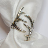 Elk Antler Ring Sterling Silver