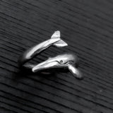 Humpback Whale Ring - Sterling Silver Ocean Animal Jewelry, Unique Wildlife Design