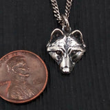 Little Wolf Necklace – Silver Wolf Pendant Jewelry by Moon Raven Designs