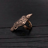 Viking Talon Ring – Adjustable Bypass Norse Raven Jewelry with Double Talisman Design