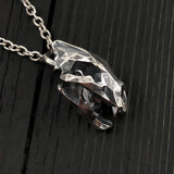 Bear Skull Necklace - Faceted Skull Jewelry With Diamond Facet Design