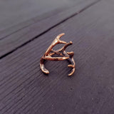 Deer Antler Ring – Rustic Adjustable Ring | Nature Inspired Jewelry Gift