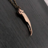 Bear Claw Necklace – Handcrafted Bronze Pendant | Rustic Animal Jewelry Gift