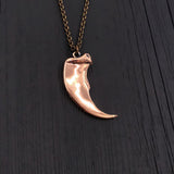 Bear Claw Necklace – Handcrafted Bronze Pendant | Rustic Animal Jewelry Gift