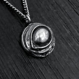 Raven Eye Amulet Protection Necklace – Bronze Talisman With Engraved Pendant