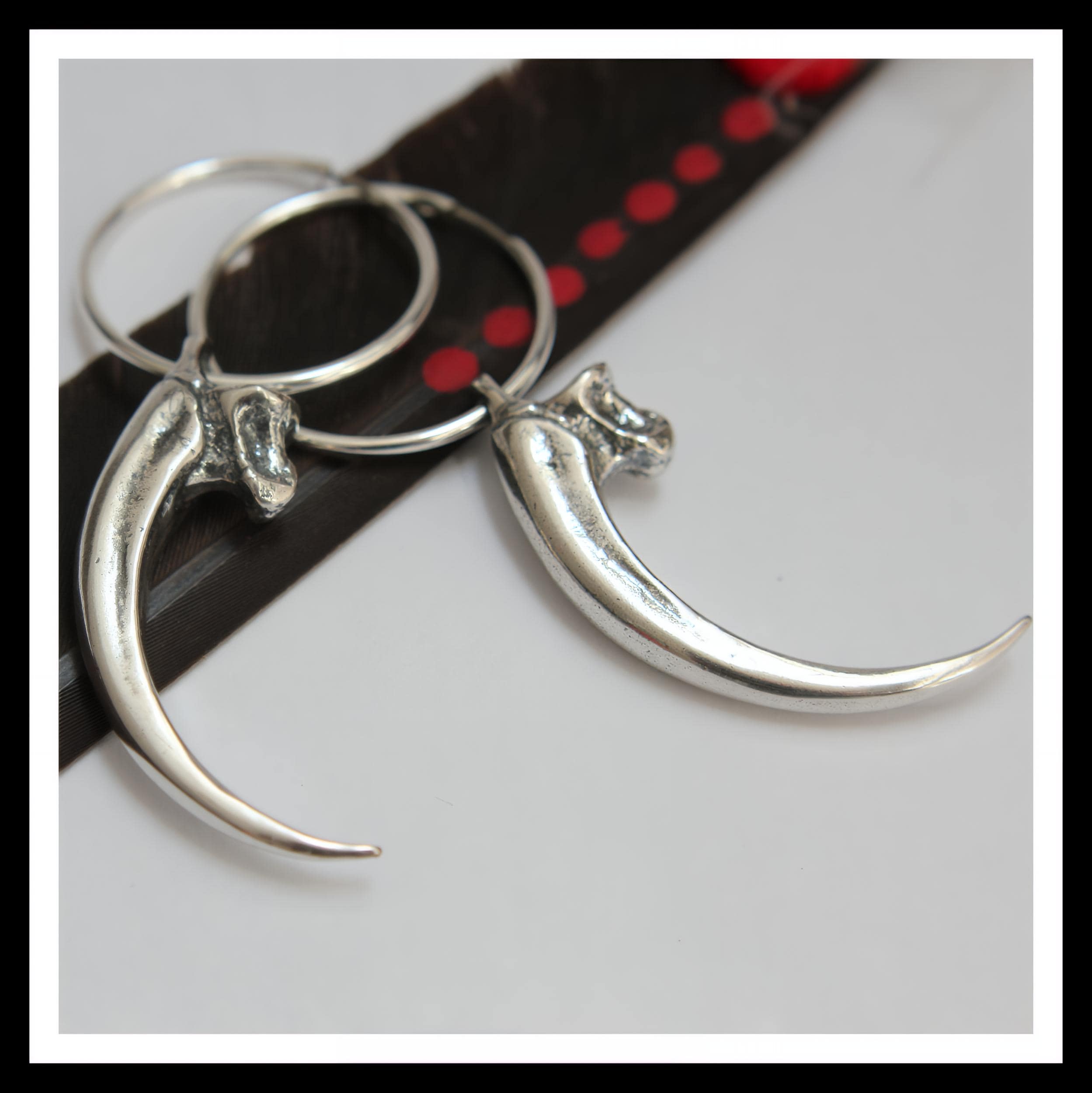 Eagle Talon Hoop Earrings - Moon Raven Designs