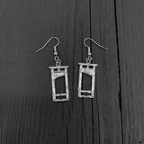 Guillotine Earrings – Sterling Silver With Mythic Macabre Design