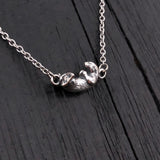 Sterling Silver Otter Pendant - Hand Polished Wildlife Jewelry Gift by Moon Raven Designs