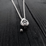 Dog Paw Print Pet Cremation Necklace – Pet Memorial Jewelry