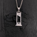 Guillotine Charm Pendant - Small Bronze Jewelry With Three Dimensional Detail