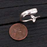 Sperm Whale Ring – Adjustable Silver Nautical Style Ring by Moon Raven Designs