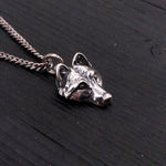 Little Wolf Face Necklace - Moon Raven Designs