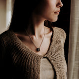Cinder Block Necklace – Miniature Pendant With Industrial Style Chain