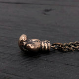Boxing Glove Necklace - Solid Bronze Pendant Combat Sport Jewelry Gift