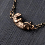 Floating Otter Charm Necklace - Moon Raven Designs