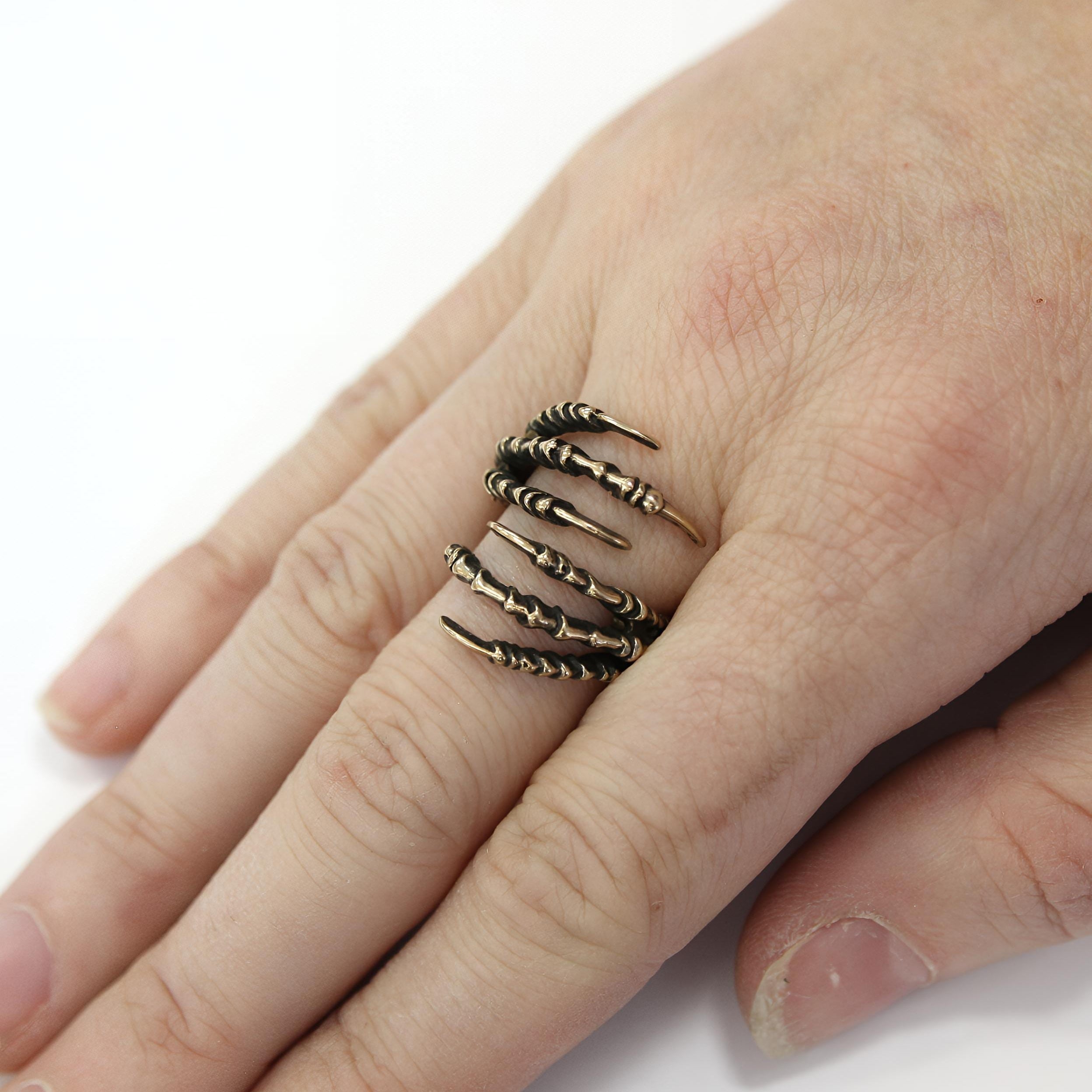 Double Raven Claw Ring - Moon Raven Designs