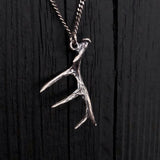 Deer Antler Necklace – Rustic Antler Pendant Necklace by Moon Raven Designs