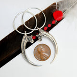 Eagle Talon Earrings Silver Hoop Earrings - Detailed Bald Eagle Claw Jewelry, Nature Inspired