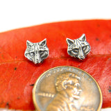 Wolf Stud Earrings Sterling Silver Grey Wolf Pack Post Earrings
