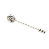 Sterling Silver Wolf Track Ascot Stickpin - Moon Raven Designs