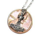 Tiny Mjolnir Rams Head Thors Hammer Necklace - Moon Raven Designs