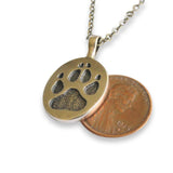 Wolf Track Pendant Necklace - Moon Raven Designs