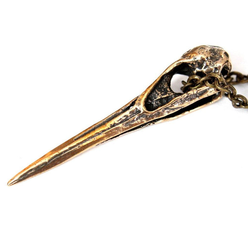 Heron Skull Pendant Necklace - Moon Raven Designs
