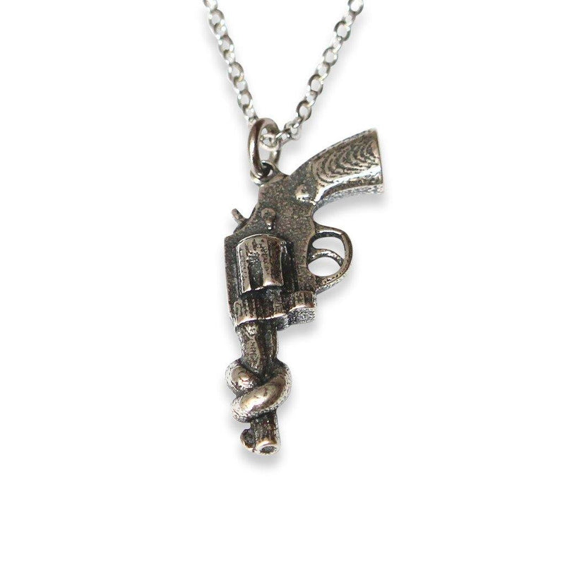 Knotted Gun Non-Violence Pendant Necklace - Moon Raven Designs