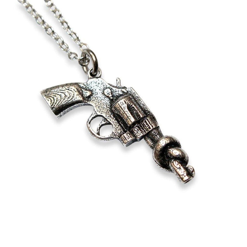 Knotted Gun Non-Violence Pendant Necklace - Moon Raven Designs