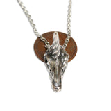 Unicorn Skull Pendant Necklace - Moon Raven Designs