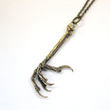 Raven Claw Necklace Crow Claw Necklace Bird Claw Pendant Necklace - Moon Raven Designs