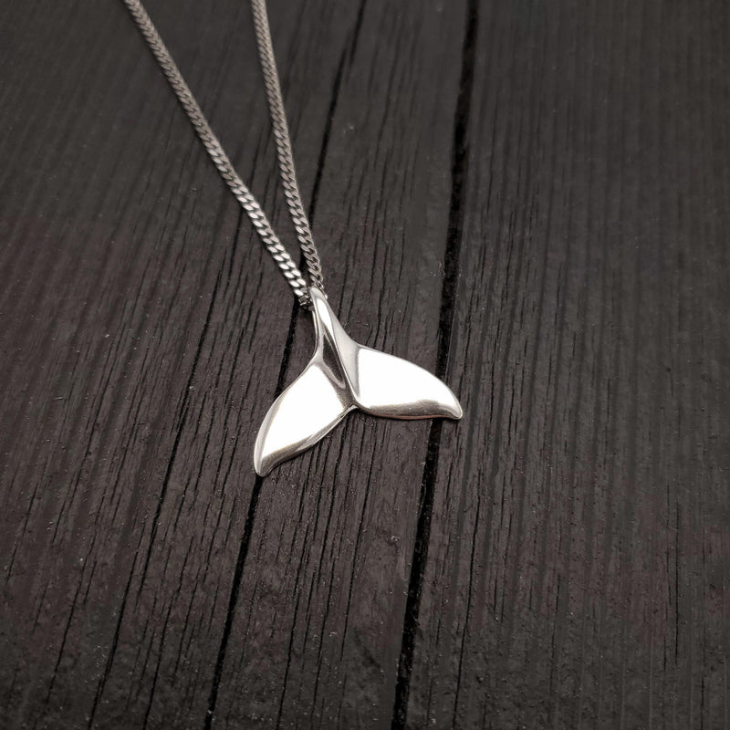 Humpback Whale Fluke Necklace Whale Tail Pendant - Moon Raven Designs