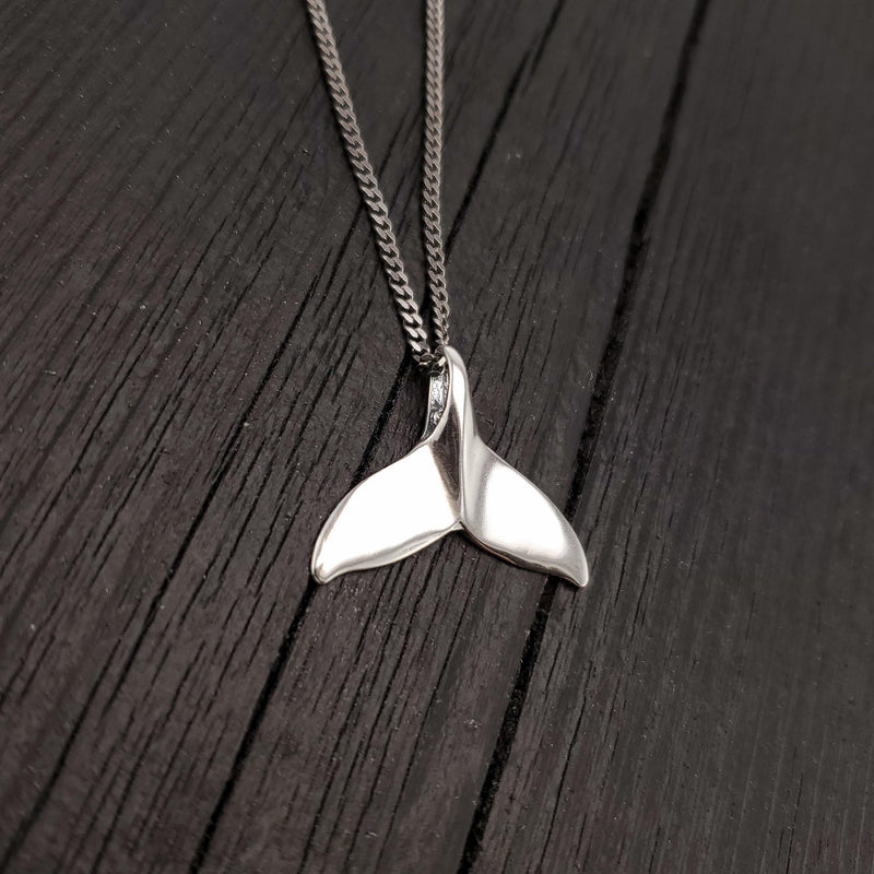 Humpback Whale Fluke Necklace Whale Tail Pendant - Moon Raven Designs