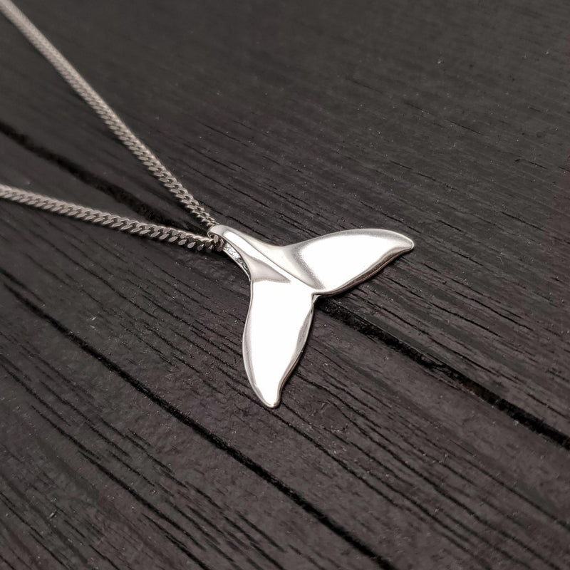 Humpback Whale Fluke Necklace Whale Tail Pendant - Moon Raven Designs