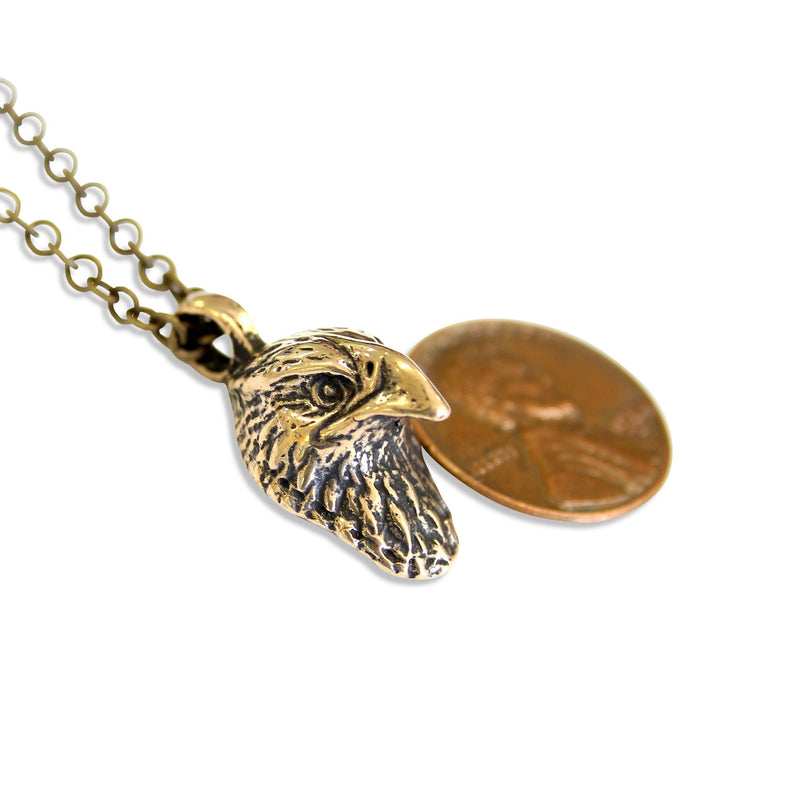 Hawk Head Necklace Pendant - Moon Raven Designs