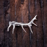 Silver Elk Antler Tie Bar - Moon Raven Designs