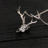 Whitetail Deer Skull Antler Skull Necklace