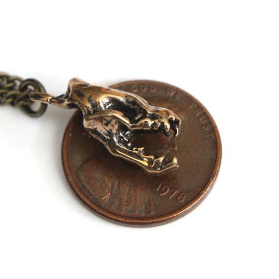 Bumblebee Bat Skull Necklace - Moon Raven Designs